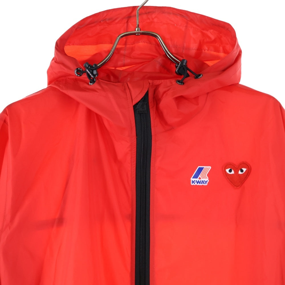 PLAY COMME des GARCONS(プレイコムデギャルソン) ×K-WAY Nylon Jacket ケーウェイ ナイロンジャケット レッド