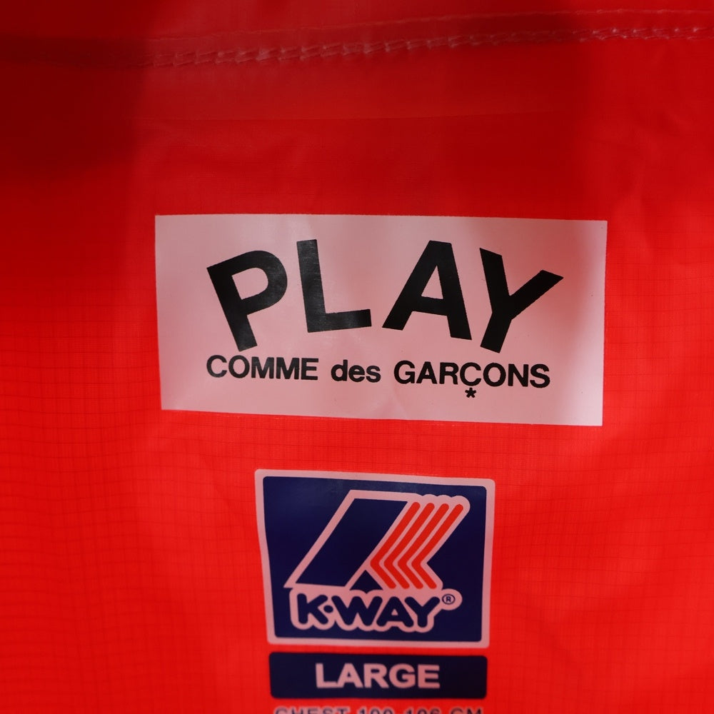 PLAY COMME des GARCONS(プレイコムデギャルソン) ×K-WAY Nylon Jacket ケーウェイ ナイロンジャケット レッド