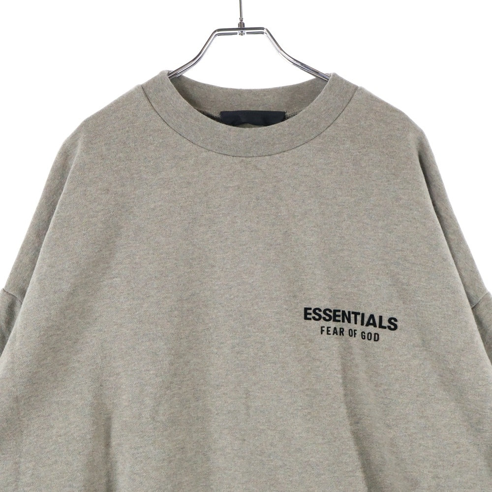 ESSENTIALS FEAR OF GOD(エッセンシャル フィアオブゴッド) ラバーロゴ モックネック スウェットトレーナー グレー