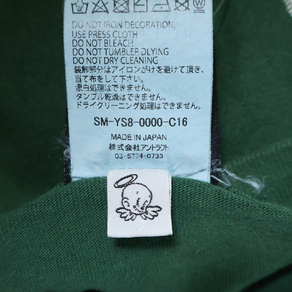 SAINT MICHAEL(セントマイケル) 24SS TEE SAINT CLAN セイント クラン クルーネック カットソー 半袖Tシャツ グリーン SM-YS8-0000-C16
