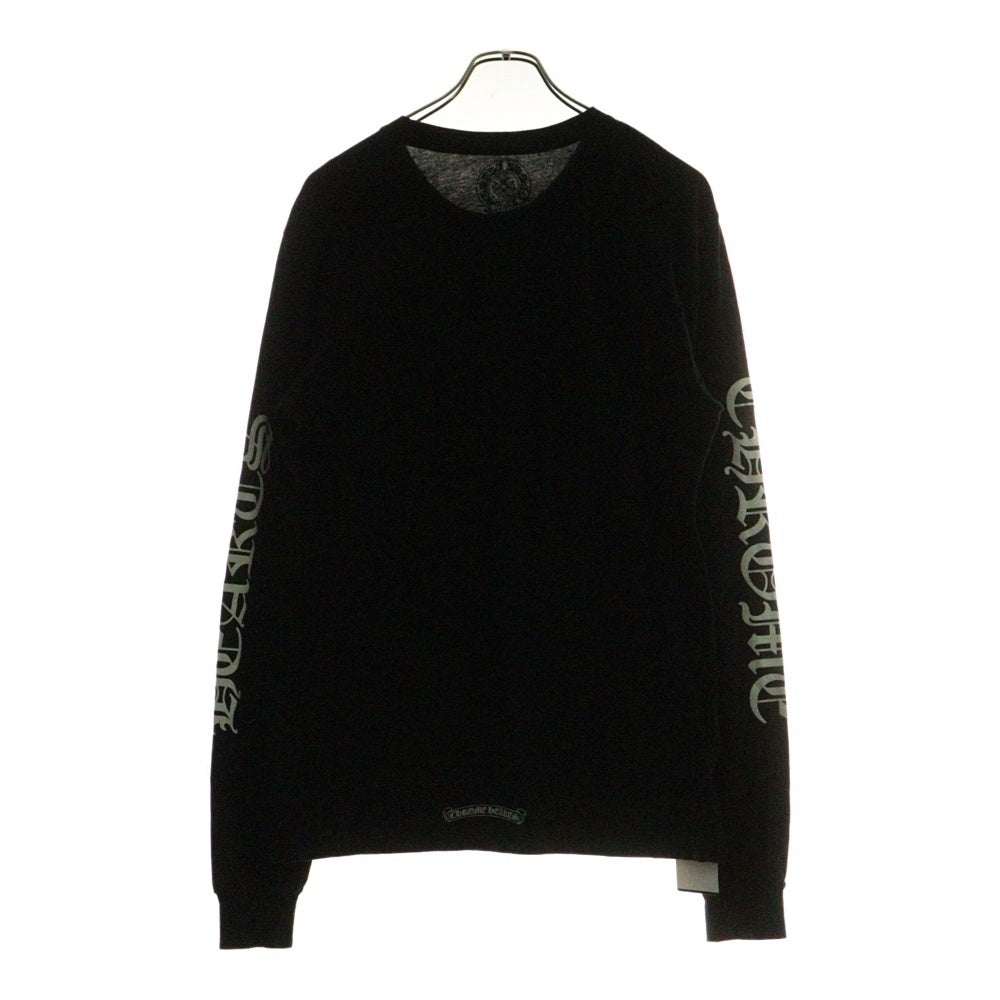CHROME HEARTS(クロムハーツ) Neck Logo ネックロゴ アームプリント ロングスリーブ L/S 長袖 ポケットTシャツ カットソー ブラック