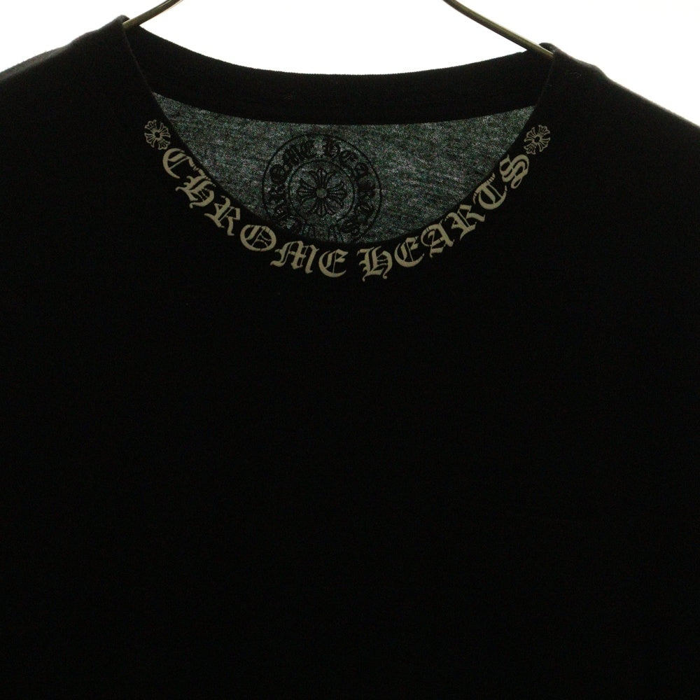 CHROME HEARTS(クロムハーツ) Neck Logo ネックロゴ アームプリント ロングスリーブ L/S 長袖 ポケットTシャツ カットソー ブラック