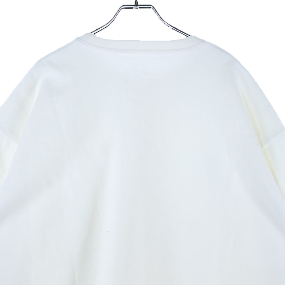 CHROME HEARTS(クロムハーツ) LOVE YOU NECK LOGO ラブユー ネックロゴ 袖フローラルプリント クルーネックスウェット ホワイト