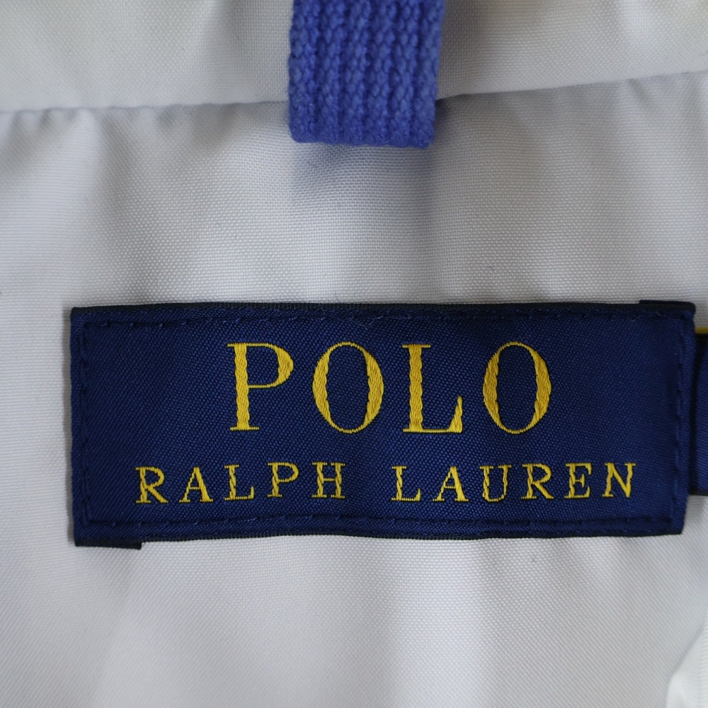 POLO RALPH LAUREN(ポロラルフローレン) ワッペン ポロレーシングジャケット ホワイト/ブルー
