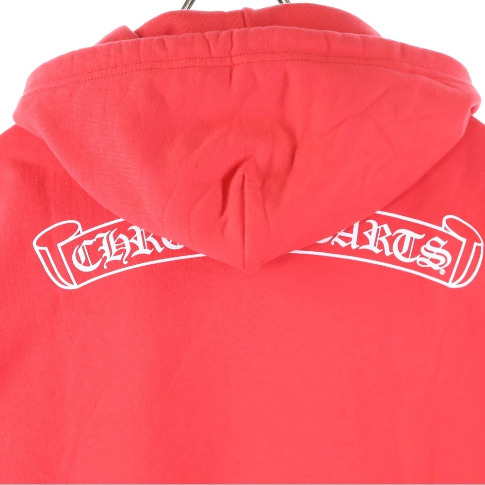 CHROME HEARTS(クロムハーツ) SWTSHRT PLVR バックスクロールラベルプリント スウェットプルオーバーパーカー レッド