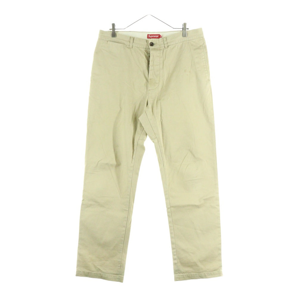 SUPREME(シュプリーム) 09SS Chino Pants ボタンフライ チノ ワークロングパンツ ベージュ
