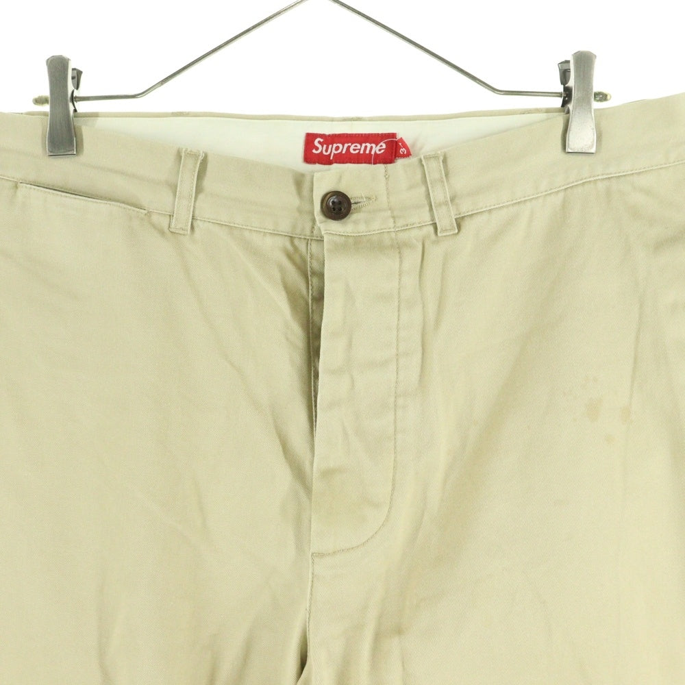 SUPREME(シュプリーム) 09SS Chino Pants ボタンフライ チノ ワークロングパンツ ベージュ