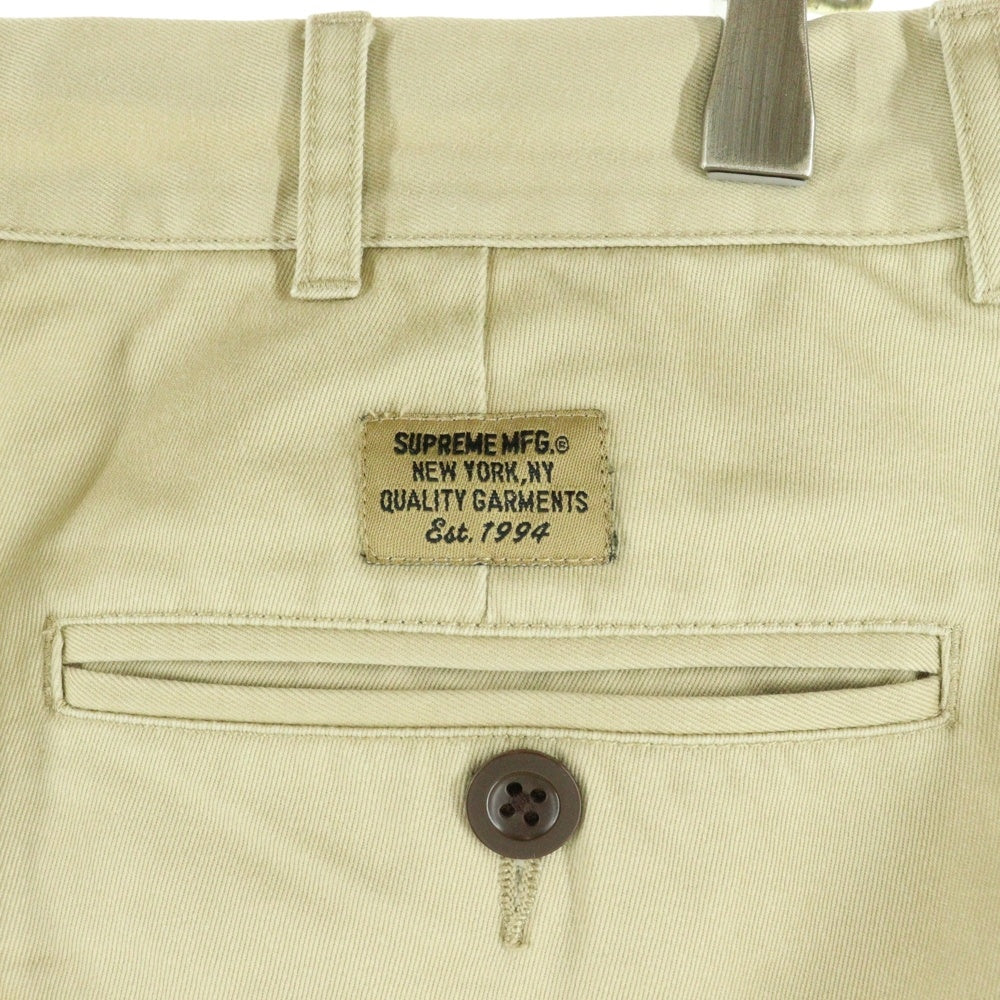 SUPREME(シュプリーム) 09SS Chino Pants ボタンフライ チノ ワークロングパンツ ベージュ