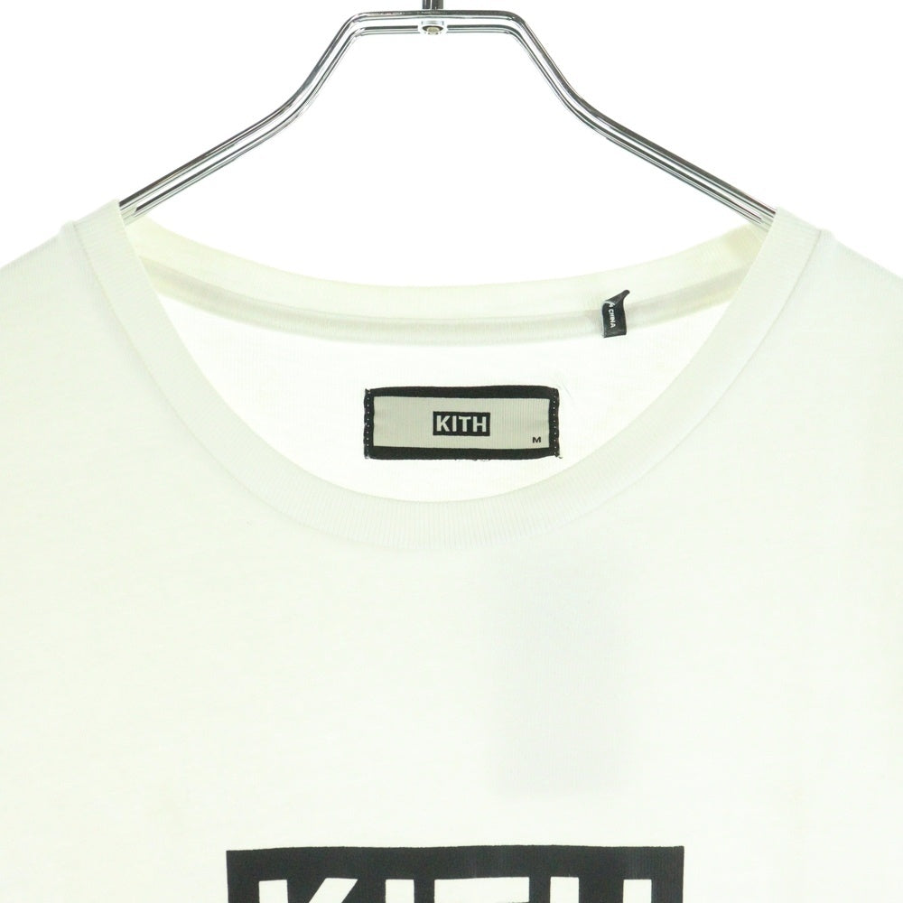 KITH(キス) ボックスロゴ プリント クルーネック 半袖 Tシャツカットソー ホワイト
