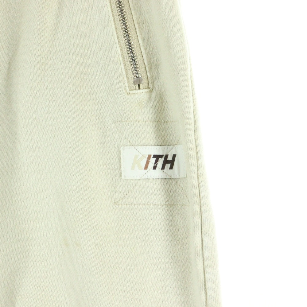 KITH(キス) ジップデザイン スウェット ロングパンツ ベージュ KH6259