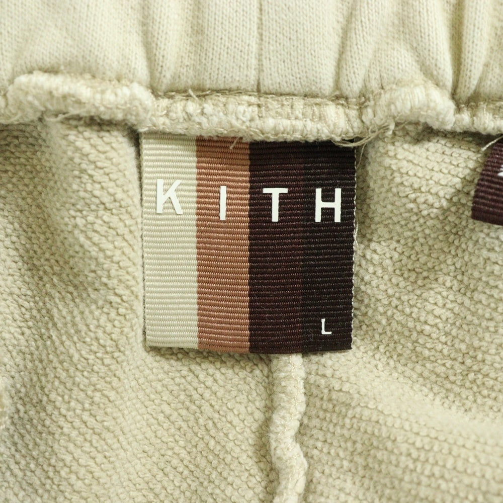 KITH(キス) ジップデザイン スウェット ロングパンツ ベージュ KH6259