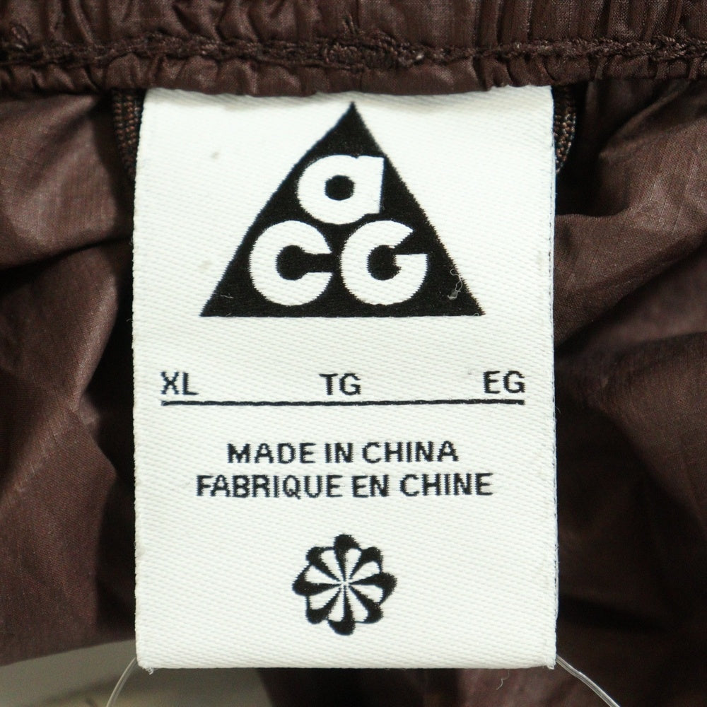 NIKE ACG(ナイキエーシージー) NRG CINDER WINDSHELL PANTS リサイクルナイロン ロングパンツ ブラウン DB1135-227