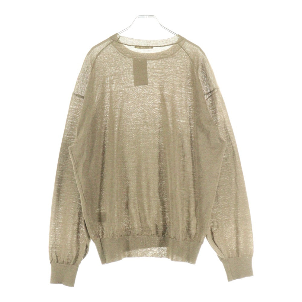 AURALEE(オーラリー) 20SS FLAT YARN MESH KNIT PO サマー モヘア ニットセーター ブラウン A9AP01MT