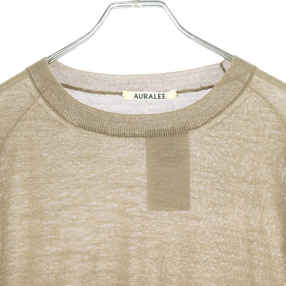 AURALEE(オーラリー) 20SS FLAT YARN MESH KNIT PO サマー モヘア ニットセーター ブラウン A9AP01MT