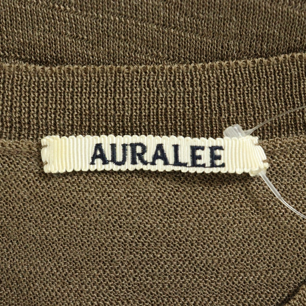 AURALEE(オーラリー) 20SS FLAT YARN MESH KNIT PO サマー モヘア ニットセーター ブラウン A9AP01MT