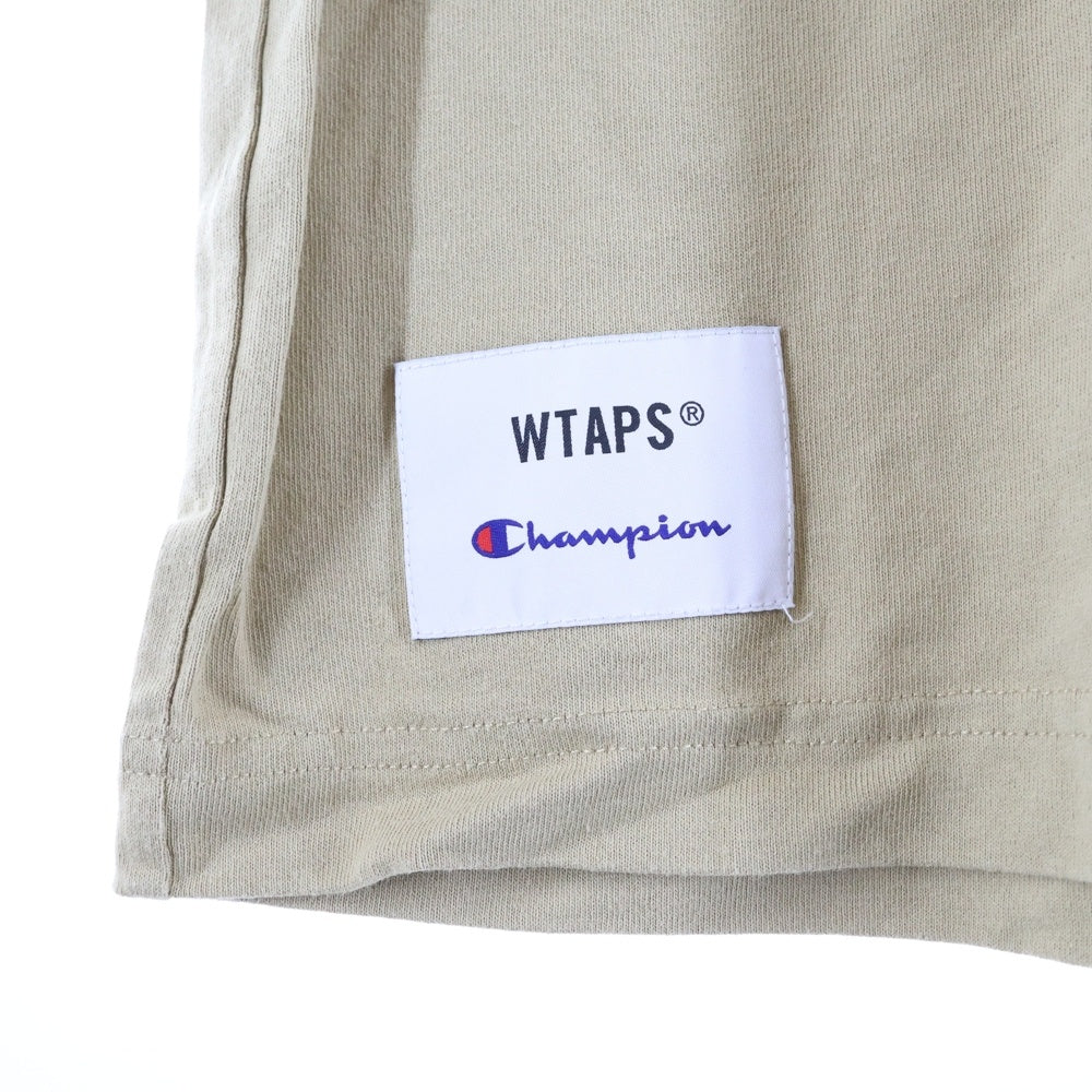WTAPS(ダブルタップス) ×Champion チャンピオン ロゴワッペン 半袖Tシャツ ベージュ C8-U302