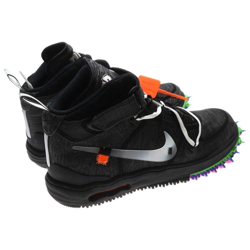 NIKE(ナイキ) ×Off-White AIR FORCE 1 MID オフホワイト エアフォース1 ミッドカットスニーカー ブラック US12/30cm DO6290-001