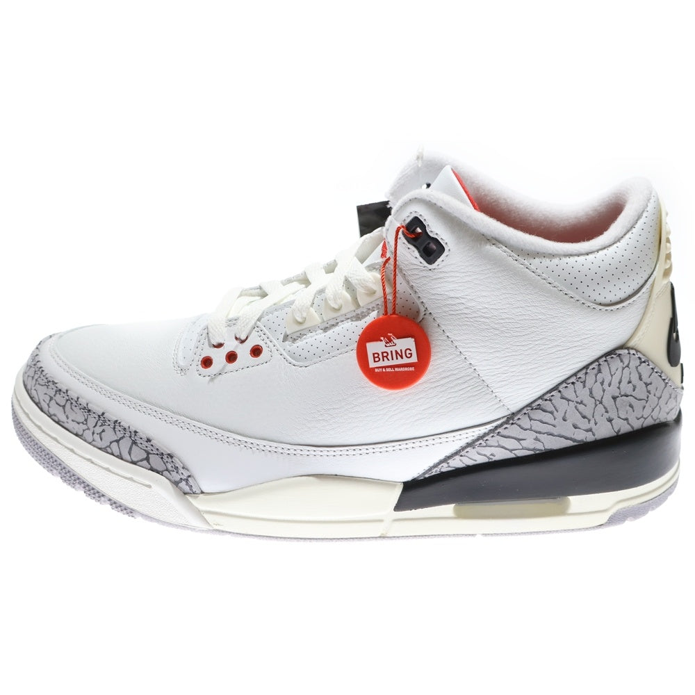 NIKE(ナイキ) AIR JORDAN 3 RETRO WHITE CEMENT REIMAGINED エアジョーダン3 レトロ ホワイトセメント リイマジンド ハイカットスニーカー ホワイト US12.5/30.5cm DN3707-100