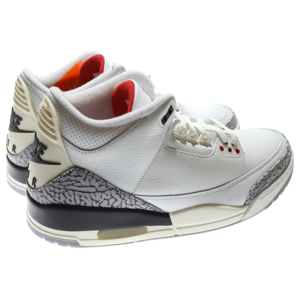 NIKE(ナイキ) AIR JORDAN 3 RETRO WHITE CEMENT REIMAGINED エアジョーダン3 レトロ ホワイトセメント リイマジンド ハイカットスニーカー ホワイト US12.5/30.5cm DN3707-100