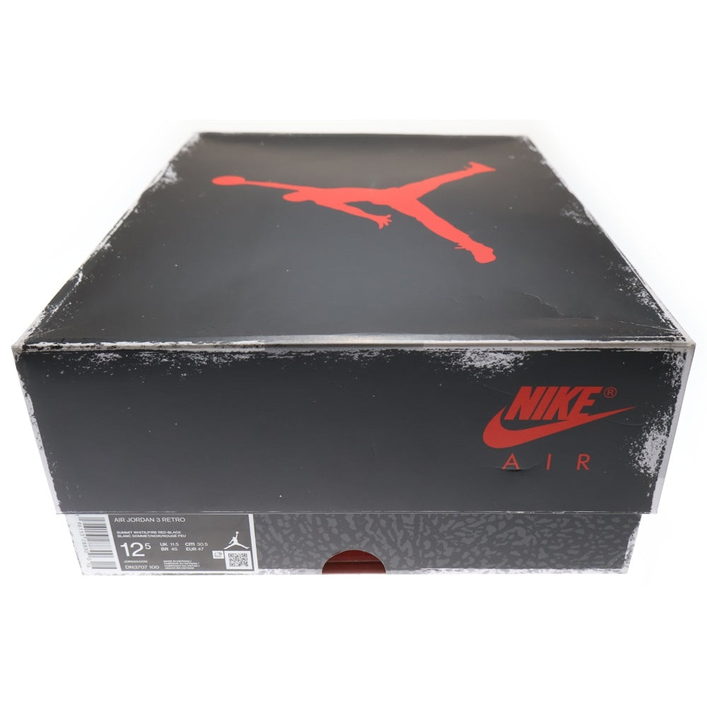 NIKE(ナイキ) AIR JORDAN 3 RETRO WHITE CEMENT REIMAGINED エアジョーダン3 レトロ ホワイトセメント リイマジンド ハイカットスニーカー ホワイト US12.5/30.5cm DN3707-100