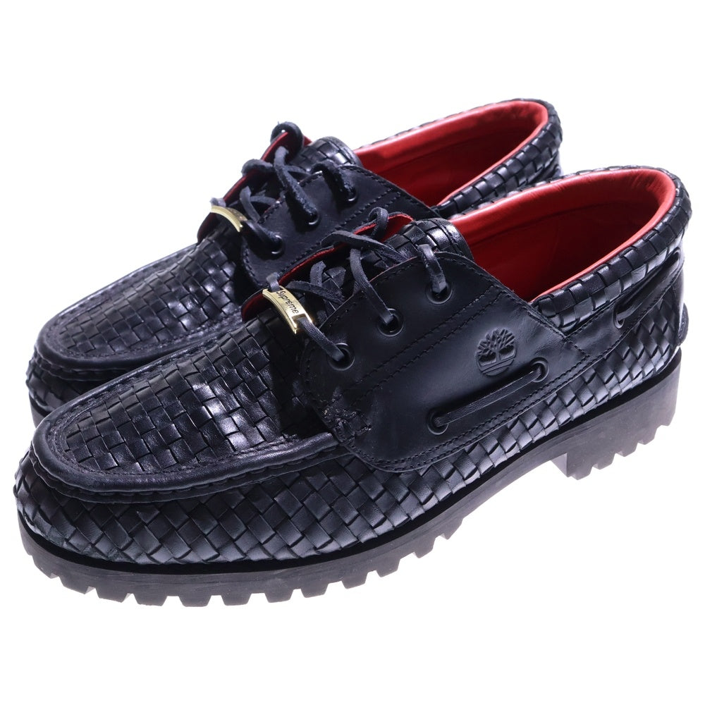 SUPREME(シュプリーム) 16AW ×ティンバーランド 3アイ クラシックラグ イントレチャート レザー ローファー デッキシューズ ローカットスニーカー US11/29cm TB0A5Y4F