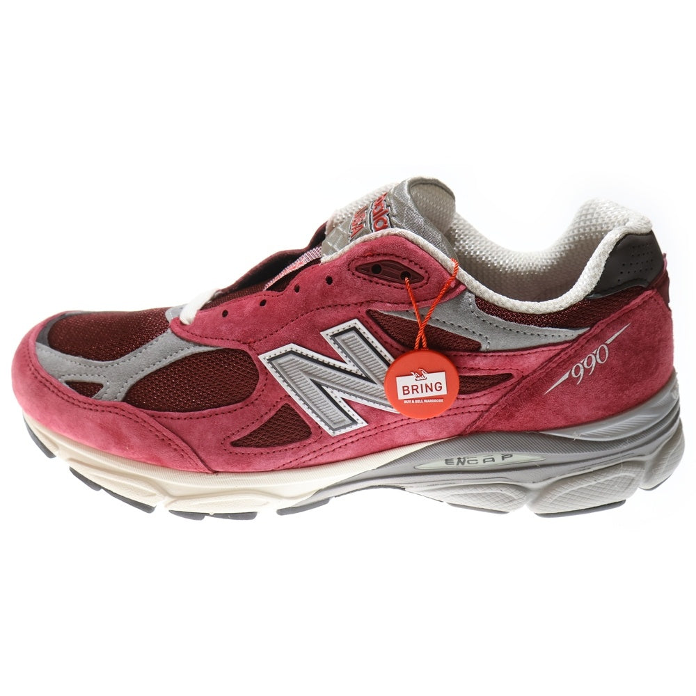 New Balance(ニューバランス) 990V3 スエード ローカットスニーカーシューズ ボルドー US11.5/29.5cm M990TF3