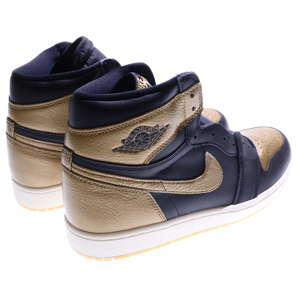 NIKE(ナイキ) AIR JORDAN 1 RETRO HIGH OG BLACK AND GOLD エアジョーダン1 ハイカットスニーカー ブラック/ゴールド US12/30cm DZ5485-071