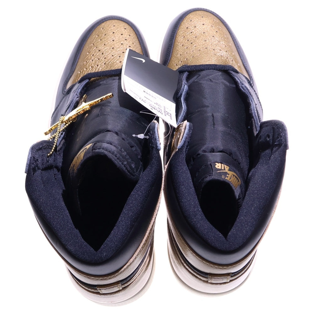 NIKE(ナイキ) AIR JORDAN 1 RETRO HIGH OG BLACK AND GOLD エアジョーダン1 ハイカットスニーカー ブラック/ゴールド US12/30cm DZ5485-071