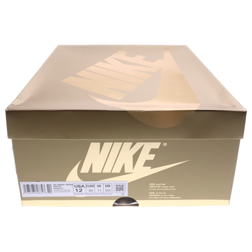 NIKE(ナイキ) AIR JORDAN 1 RETRO HIGH OG BLACK AND GOLD エアジョーダン1 ハイカットスニーカー ブラック/ゴールド US12/30cm DZ5485-071