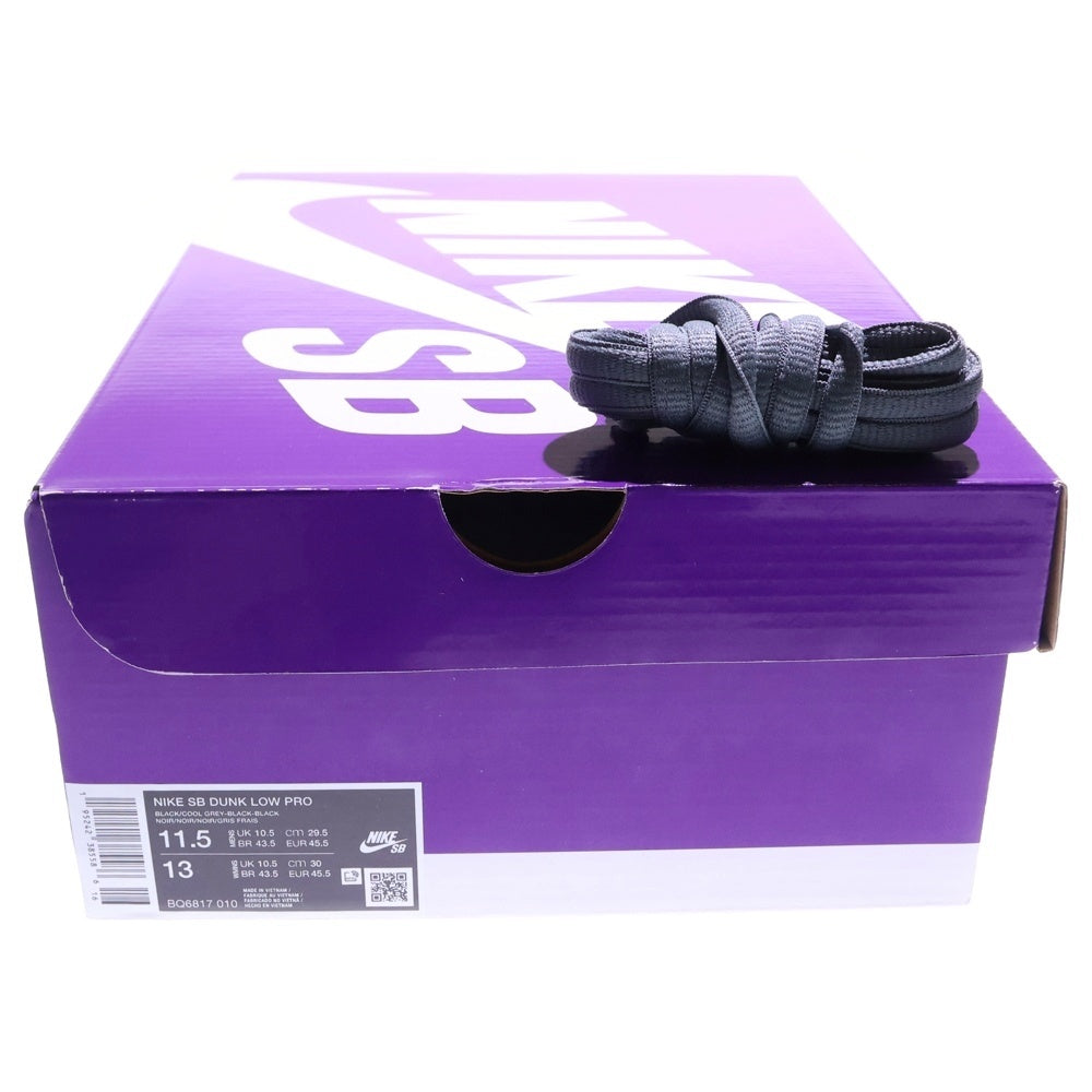 NIKE SB(ナイキエスビー) DUNK LOW PRO BLACK FOG ダンク プロ ブラックフォグ ローカットスニーカー ブラック US11.5/29.5cm BQ6817-010