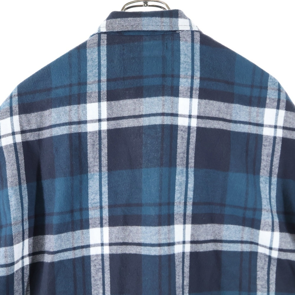 WTAPS(ダブルタップス) 24SS GOWN COAT COTTON FLANNEL TEXTILE コットン フランネルチェック ガウンコート グリーン/ホワイト 241TQDT-JKM01