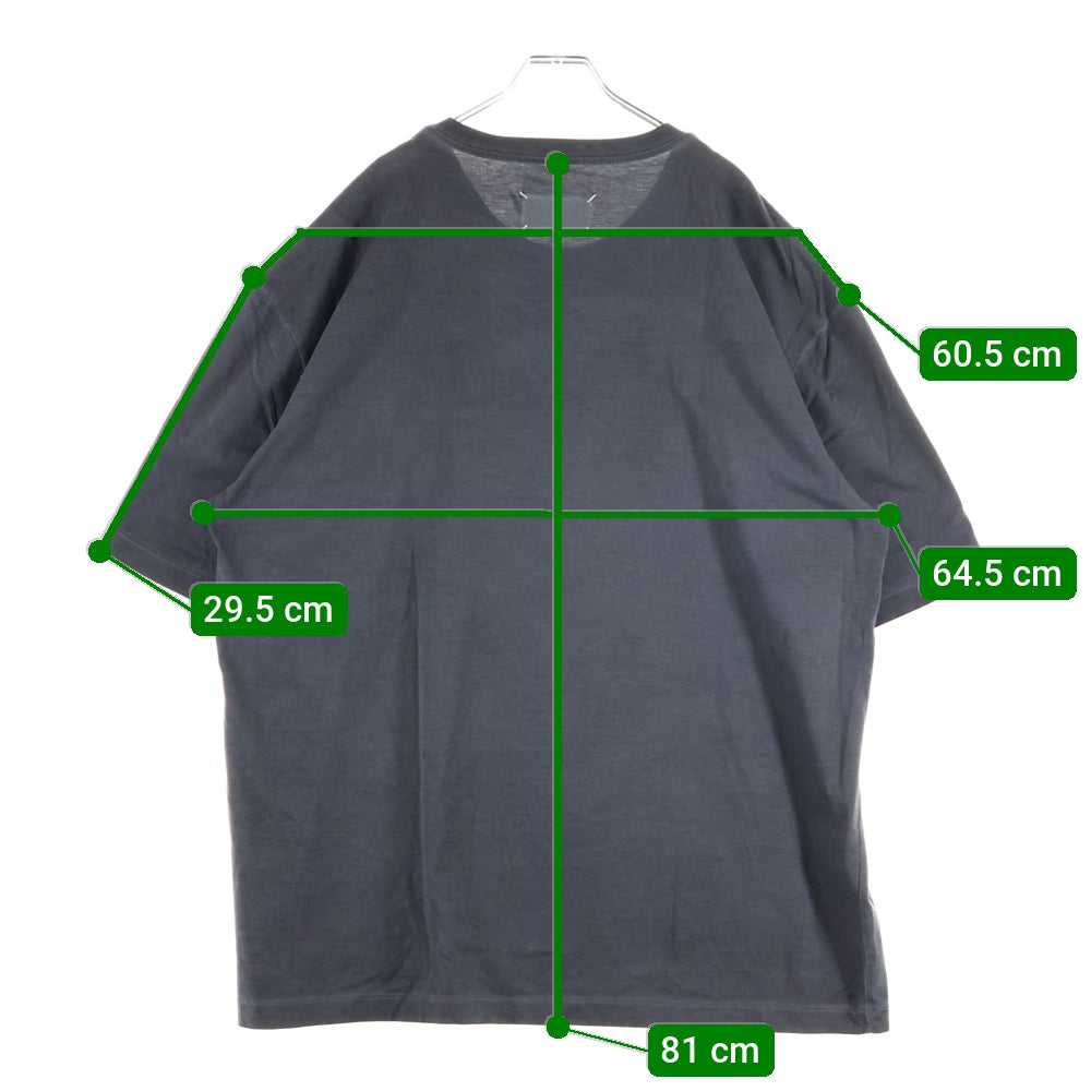 Maison Margiela 10(メゾン マルジェラ) 24SS ガーメントダイ オーバーサイズ 半袖Tシャツ チャコールグレー S50GC0646