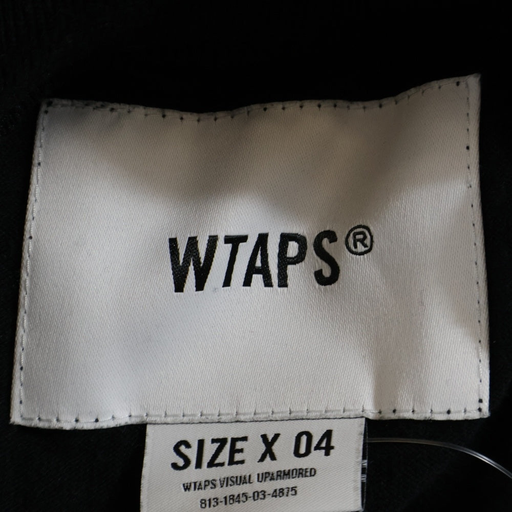 WTAPS(ダブルタップス) 22AW V.I.C TURTLE NECK COTTON コットン タートルネック 長袖Tシャツ カットソー ブラック 222ATDT-CSM09