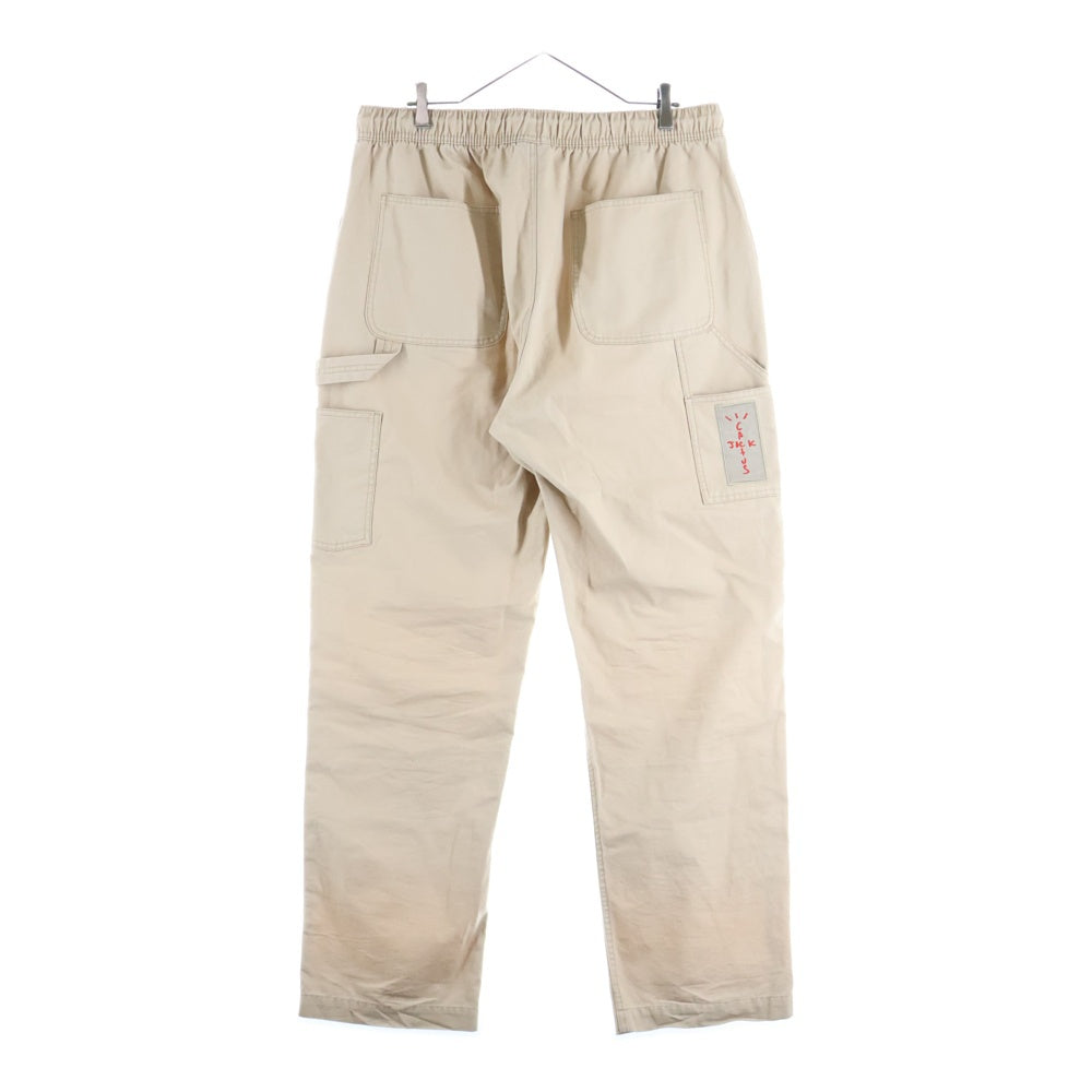 JORDAN BRAND(ジョーダンブランド) ×CACTUS JACK AS M J TS CANVAS PANT カクタスジャック キャンバス ワッペンロゴ イージー ぺインターパンツ ベージュ DD4779-201