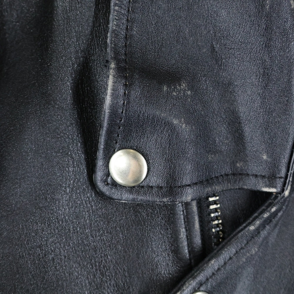 SUPREME(シュプリーム) 23AW ×Blackmeans Painted Leather Motorcycle Jacket ブラックミーンズ ペインテッド レザー モーターサイクル ジャケット ブラック