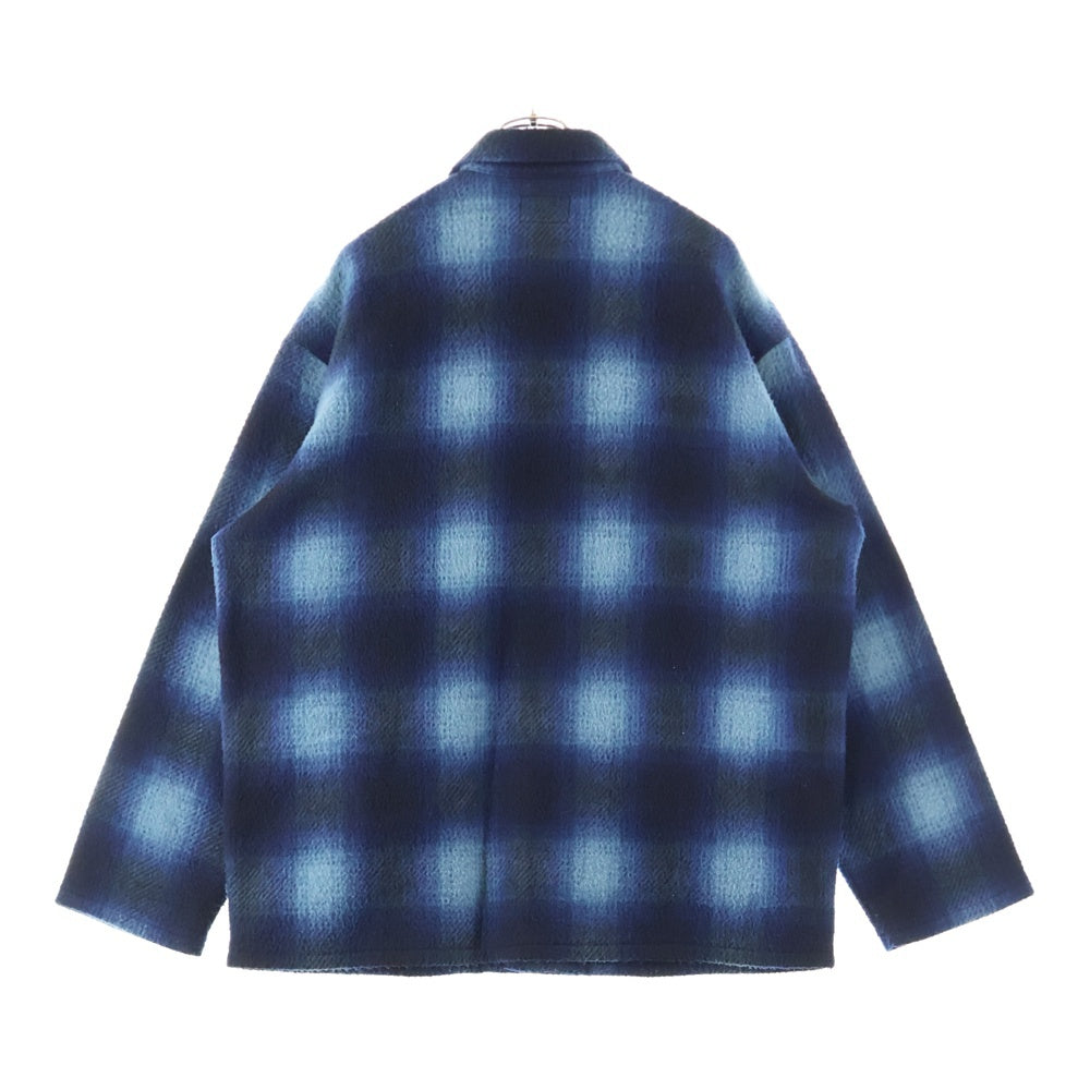 SUPREME(シュプリーム) 20AW Shadow Plaid Fleece Shirt シャドウ プレイド チェック フリース 長袖シャツ ブラック/ブルー