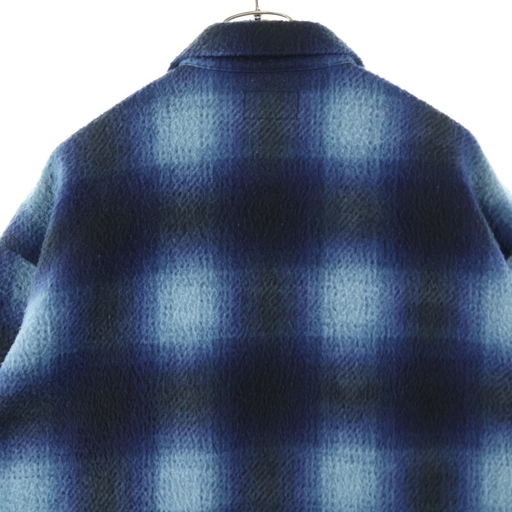 SUPREME(シュプリーム) 20AW Shadow Plaid Fleece Shirt シャドウ プレイド チェック フリース 長袖シャツ ブラック/ブルー