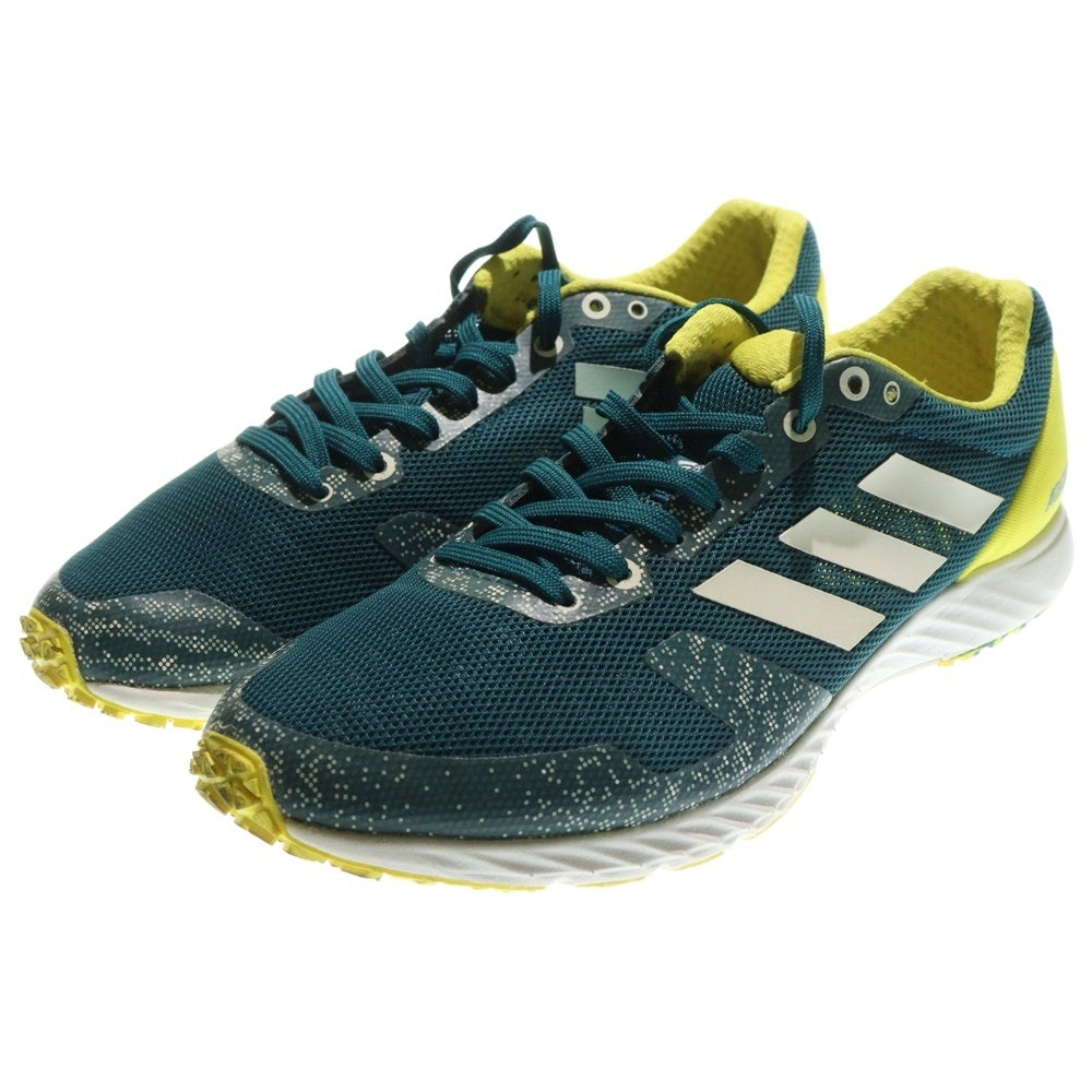 adidas(アディダス) ADIZERO RC WIDE アディゼロ RC ワイド メッシュ ローカットスニーカー グリーン/イエロー US8/26cm BB7362