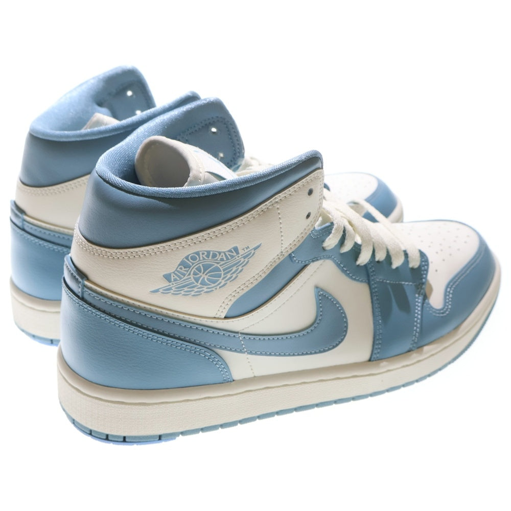 NIKE(ナイキ) WMNS AIR JORDAN 1 MID UNIVERSITY BLUE ウィメンズ エアジョーダン1 ユニバーシティブルー ミッドカットスニーカー ホワイト/ブルー US11.5/28.5cm BQ6472-141