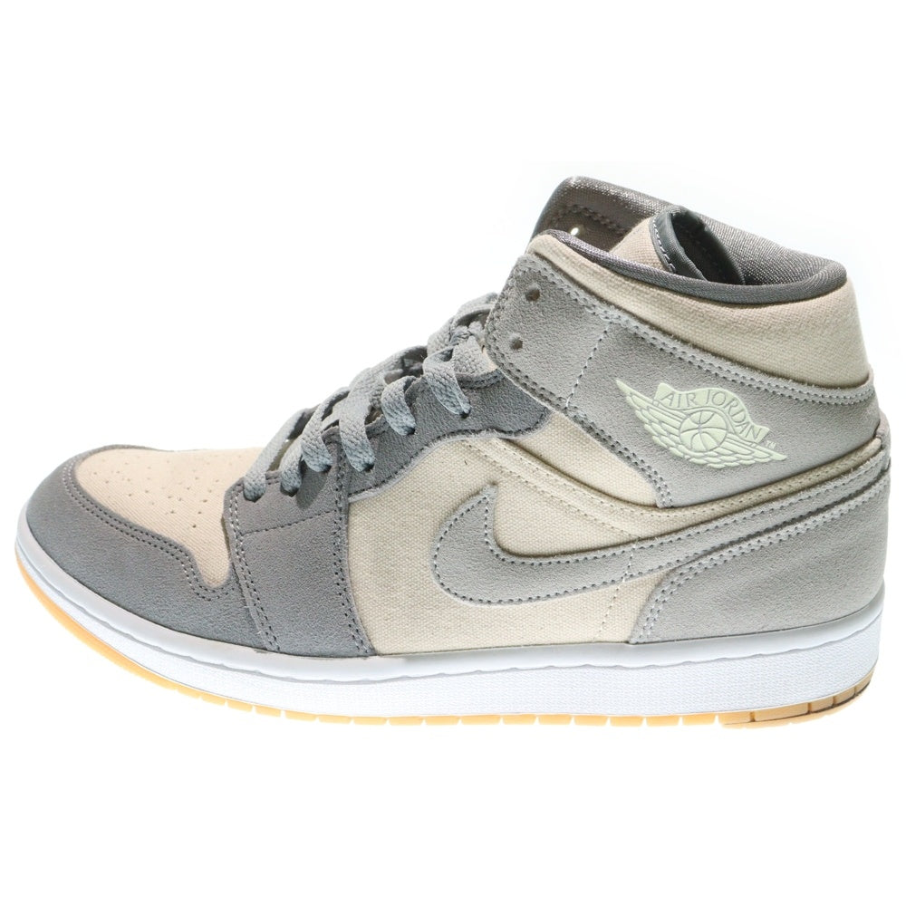 NIKE(ナイキ) AIR JORDAN 1 MID SE COCONUT MILK エアジョーダン1 ココナッツミルク ミッドカットスニーカー グレー US10.5/28.5cm DN4281-100