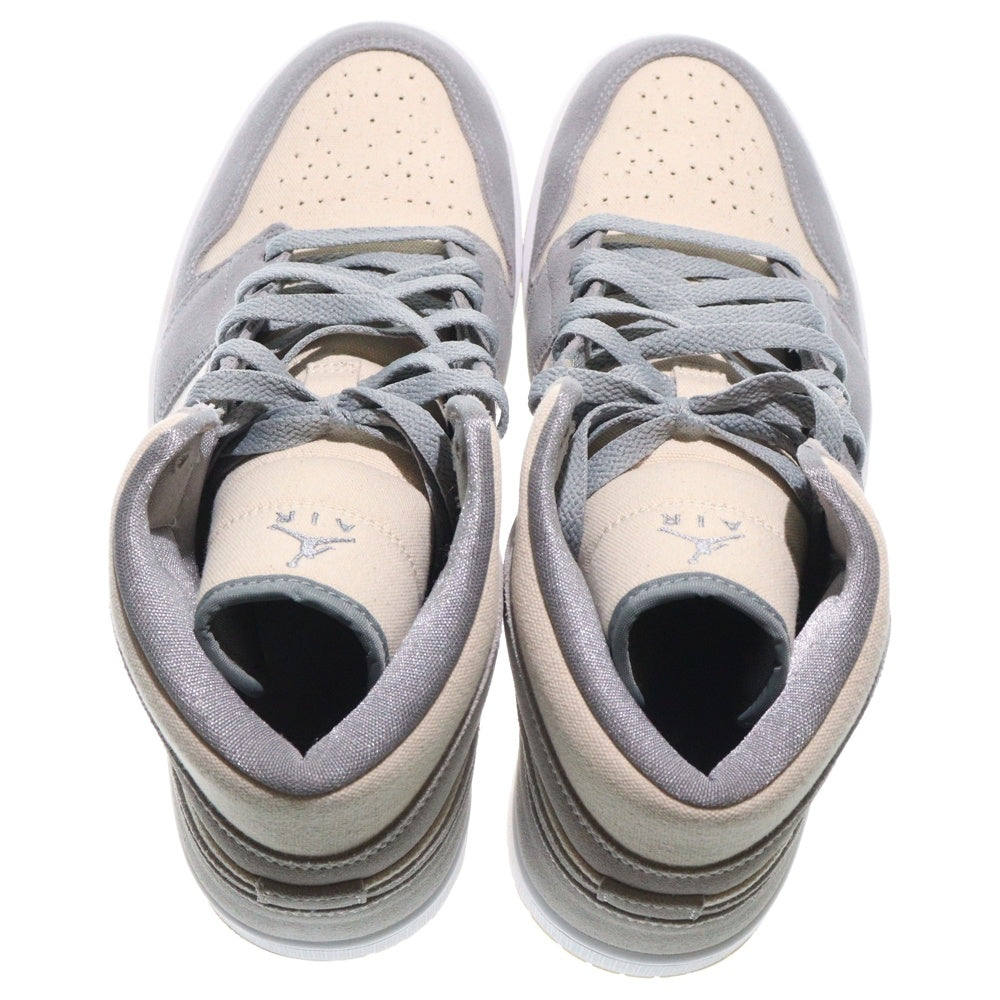 NIKE(ナイキ) AIR JORDAN 1 MID SE COCONUT MILK エアジョーダン1 ココナッツミルク ミッドカットスニーカー グレー US10.5/28.5cm DN4281-100
