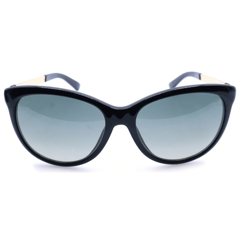 GUCCI(グッチ) サイドロゴ ウェリントンサングラス メガネ ブラック/ゴールド GG3784