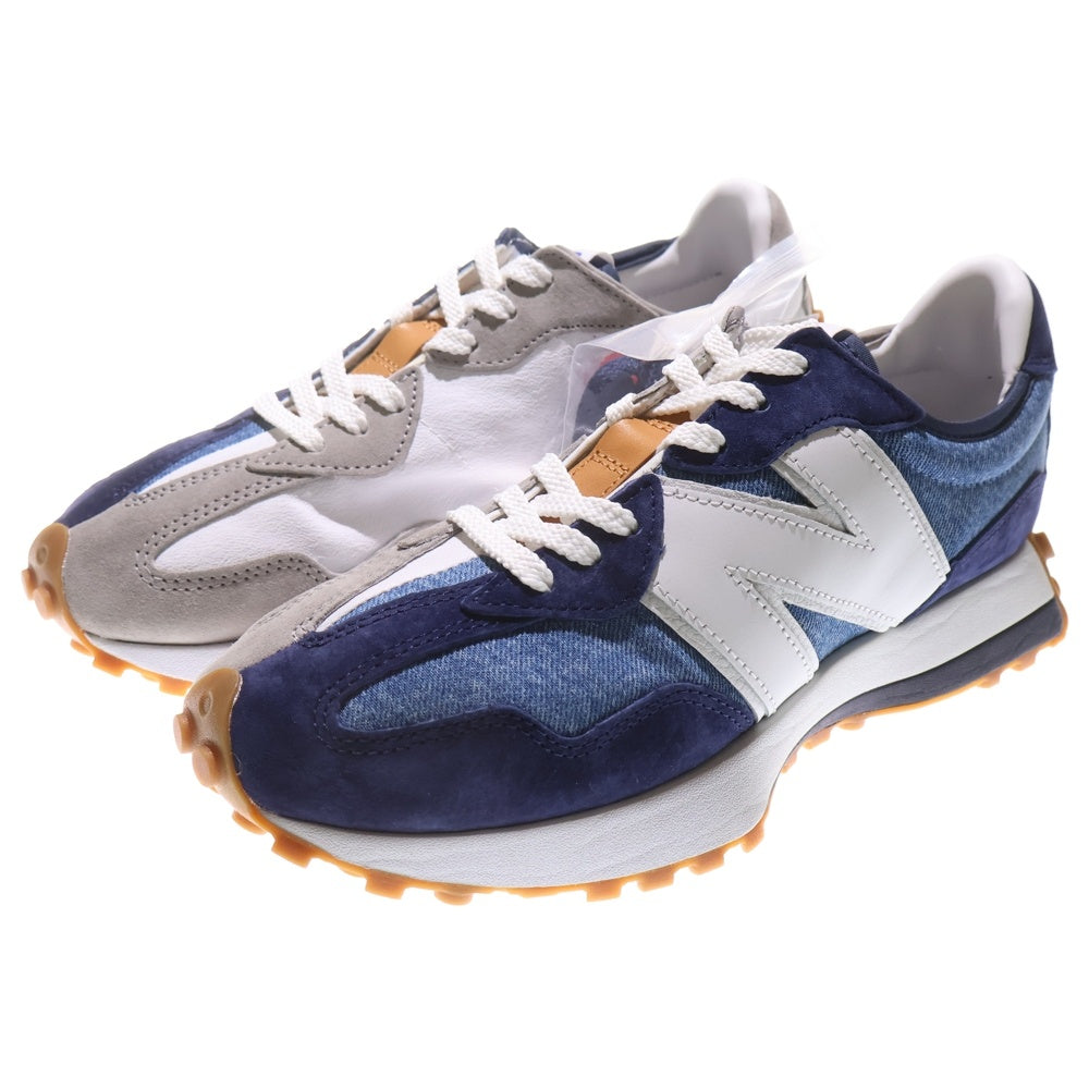 New Balance(ニューバランス) ×LEVI'S M327LVA デニム切替 ローカットスニーカー ブルー/ホワイト US8/26cm