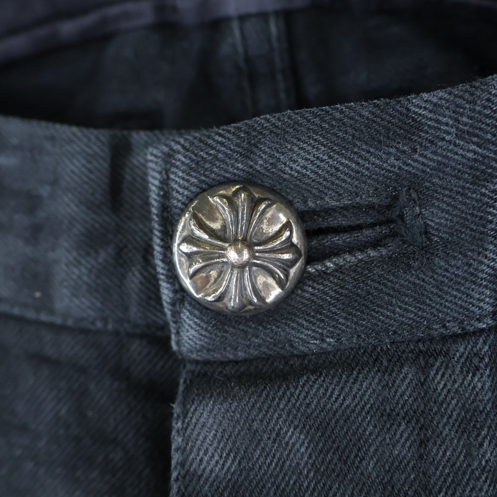 CHROME HEARTS(クロムハーツ) 5POCKET DENIM PANTS 5ポケット クロスボールボタン デニム パンツ ブラック