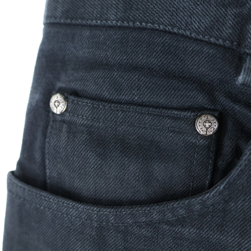 CHROME HEARTS(クロムハーツ) 5POCKET DENIM PANTS 5ポケット クロスボールボタン デニム パンツ ブラック