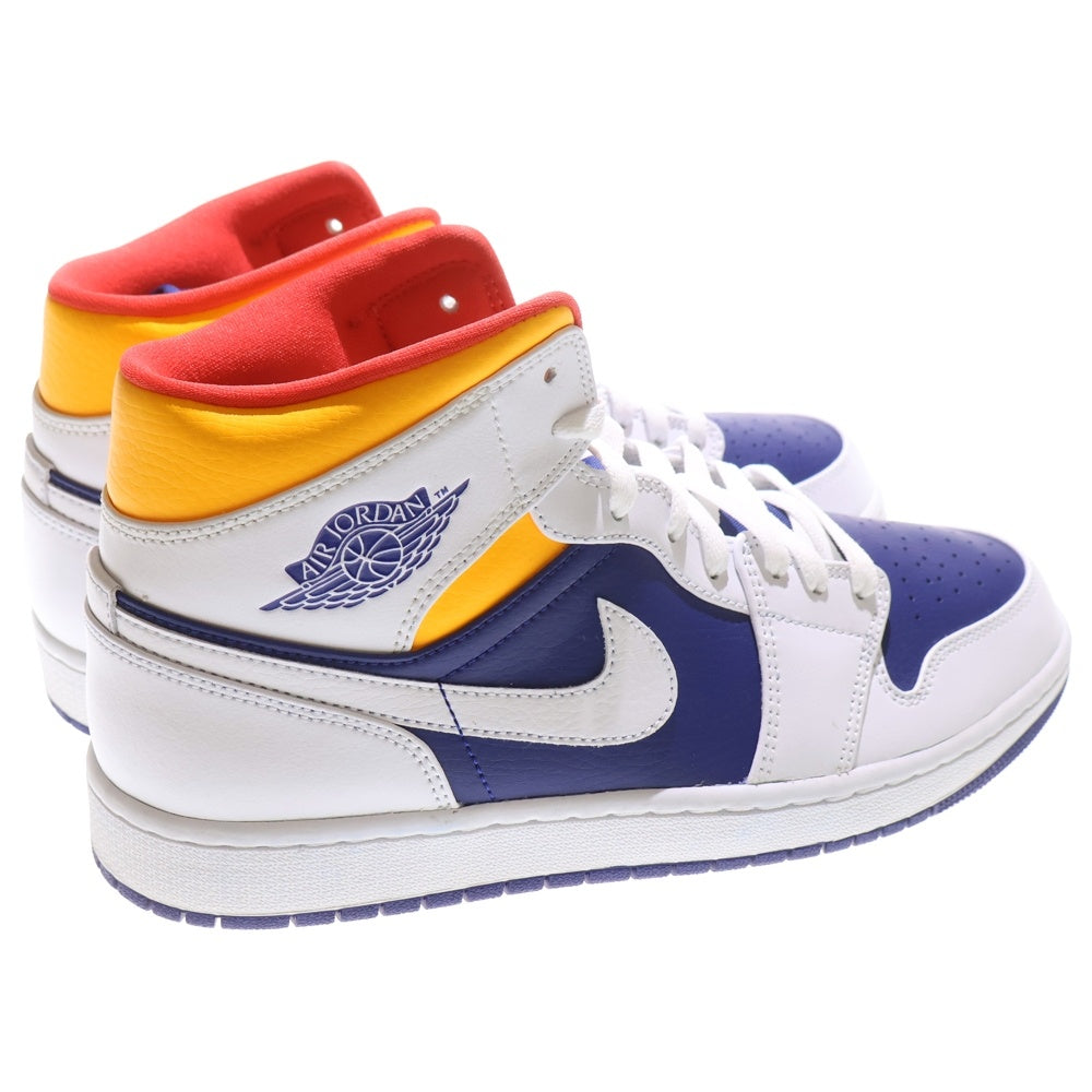 NIKE(ナイキ) AIR JORDAN 1 MID エアジョーダン 1 ミッドカットスニーカー ホワイト/ネイビー US10/28cm 554724-174