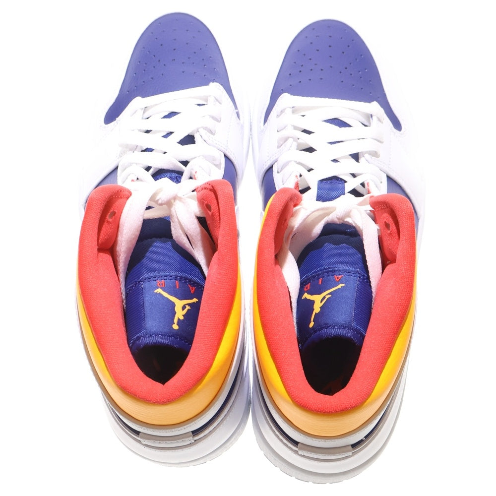 NIKE(ナイキ) AIR JORDAN 1 MID エアジョーダン 1 ミッドカットスニーカー ホワイト/ネイビー US10/28cm 554724-174