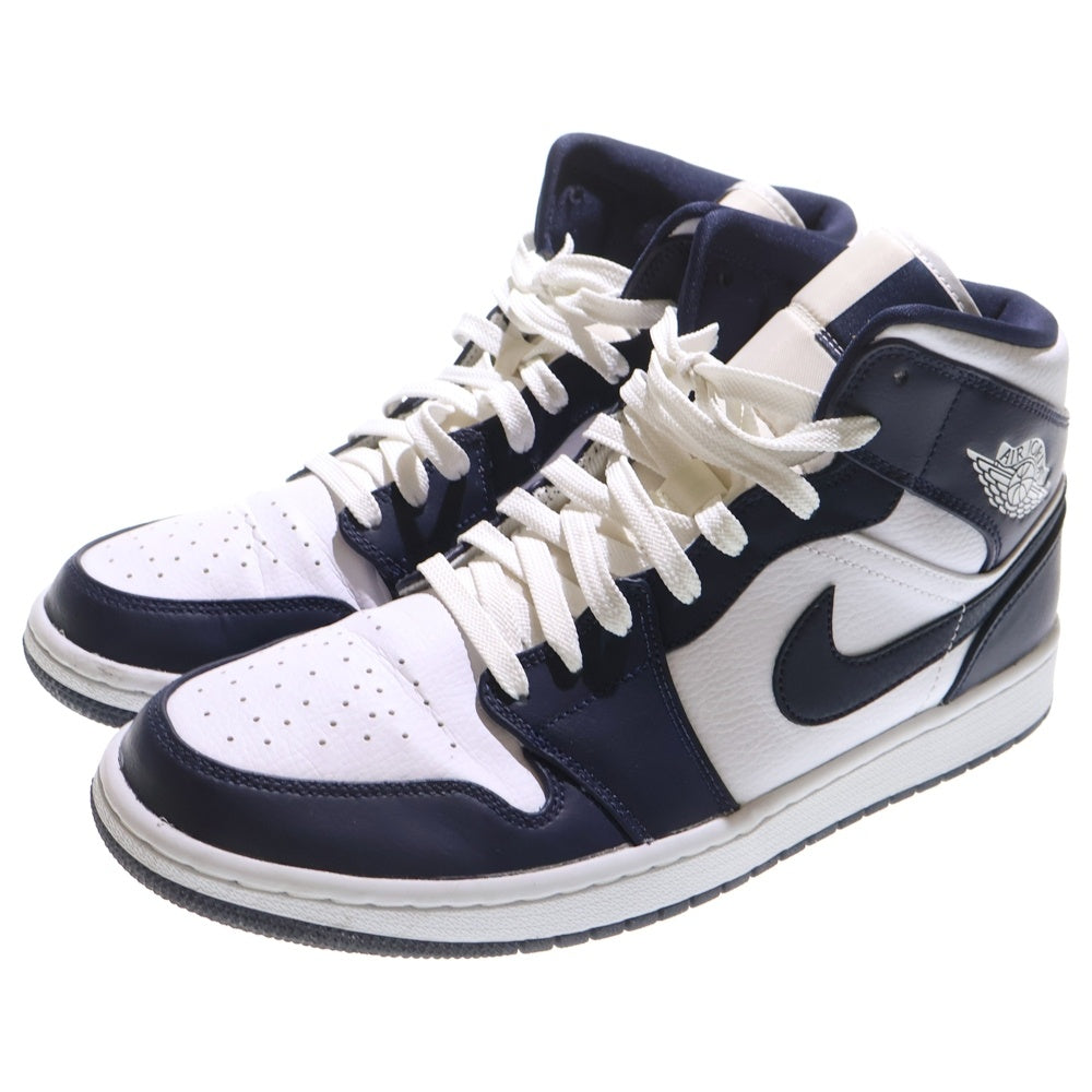 NIKE(ナイキ) AIR JORDAN 1 MID WHITE NAVY YELLOW エアジョーダン1 ミッドカットスニーカー マルチ US10/28cm 554724-131