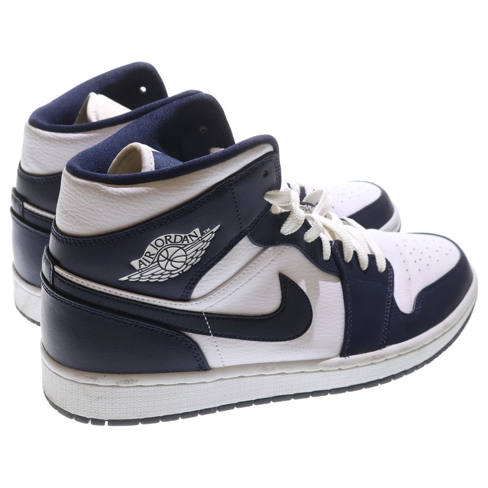 NIKE(ナイキ) AIR JORDAN 1 MID WHITE NAVY YELLOW エアジョーダン1 ミッドカットスニーカー マルチ US10/28cm 554724-131