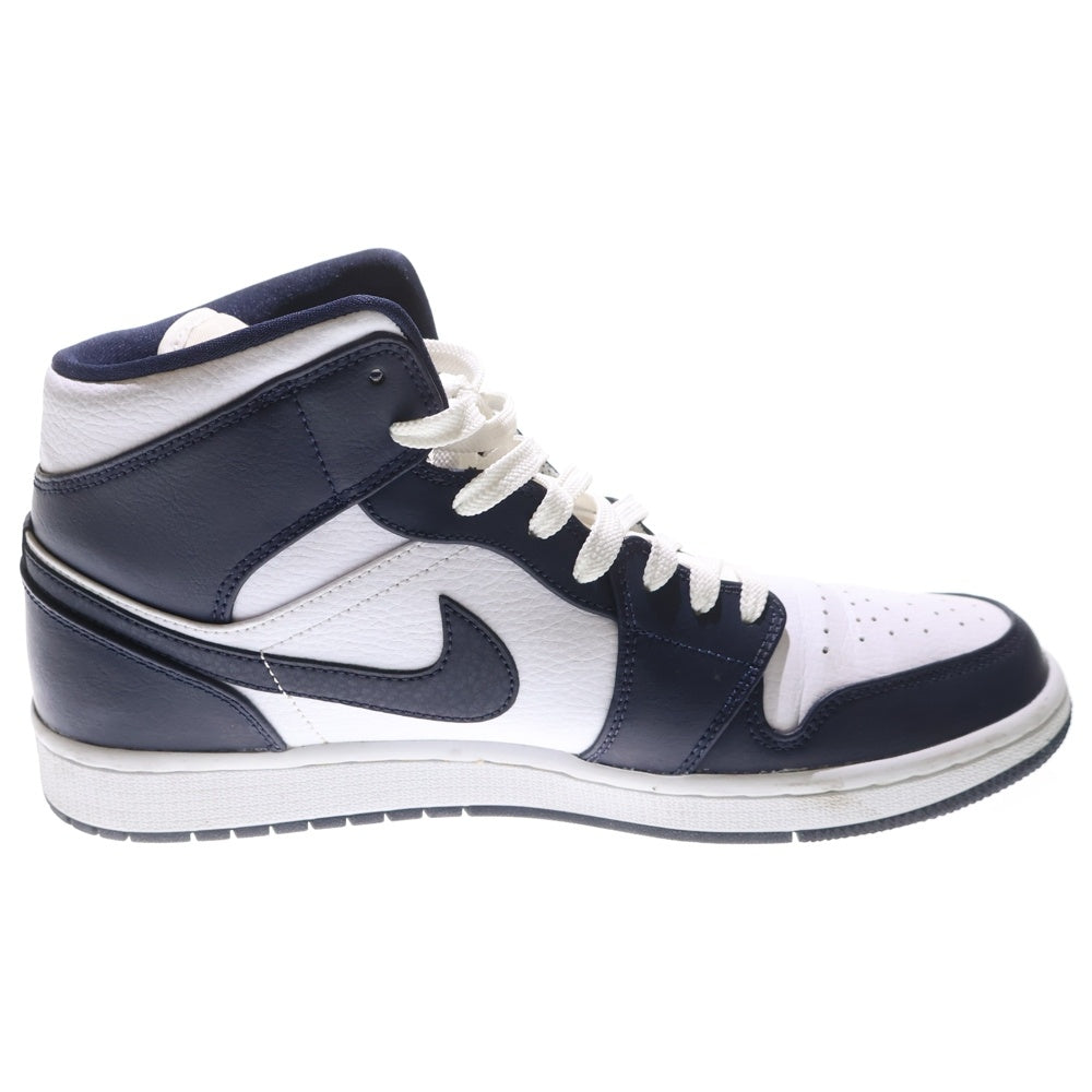 NIKE(ナイキ) AIR JORDAN 1 MID WHITE NAVY YELLOW エアジョーダン1 ミッドカットスニーカー マルチ US10/28cm 554724-131